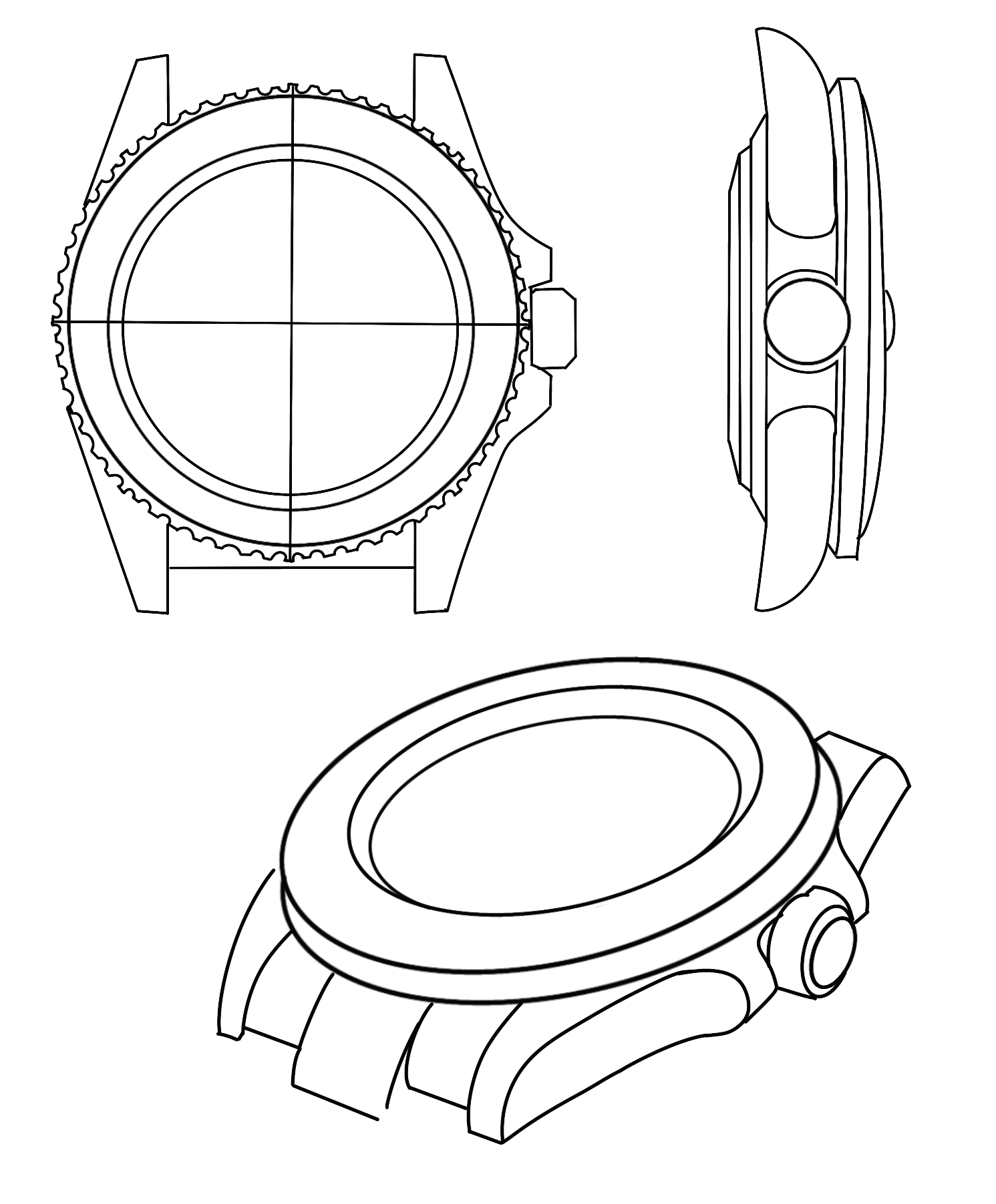 Concept image of a 3D printed watch design, showcasing an innovative case and band with intricate geometry and modern styling. The design emphasizes ergonomic fit, customizable features, and the possibilities enabled by additive manufacturing. Ideal example of 3D printing applied to wearable technology, rapid prototyping, and personalized timepieces.